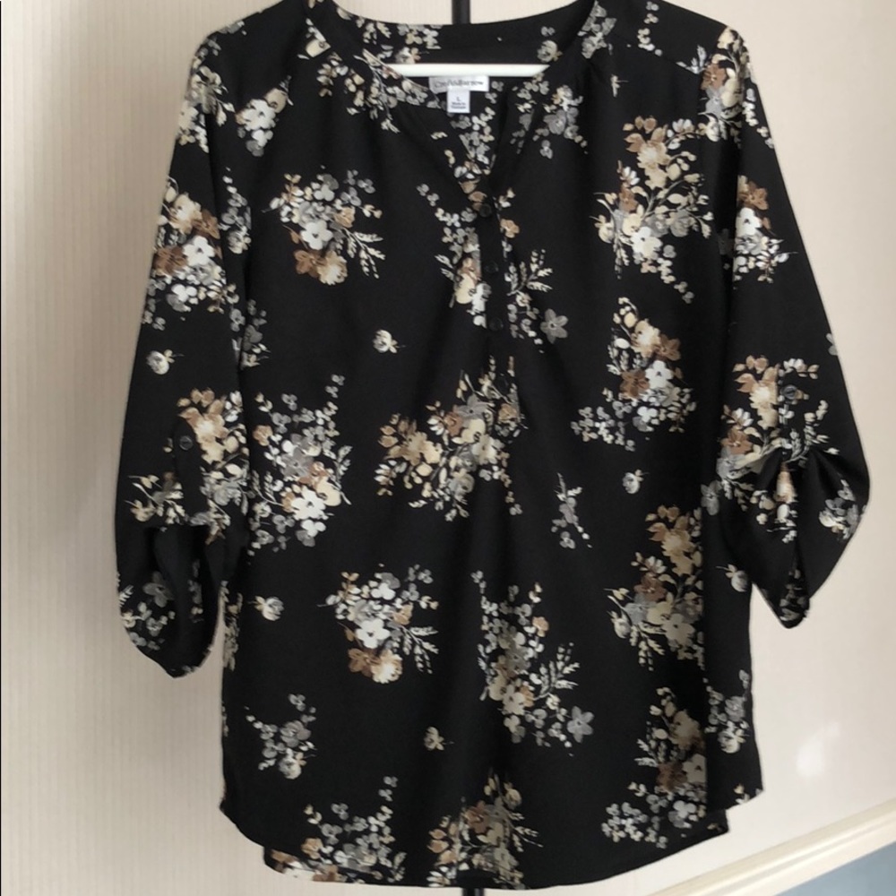 Crofts&Barrow Black Womens Top